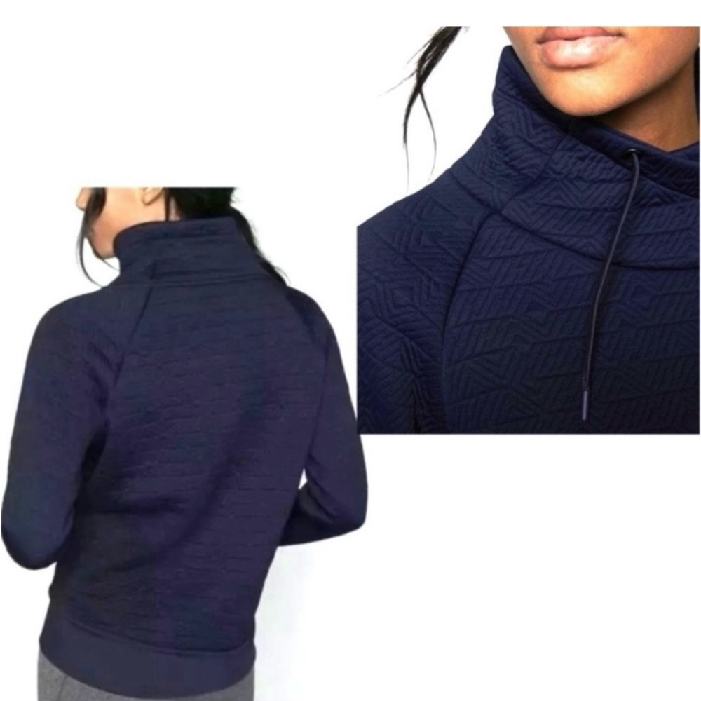 Athleta Women's Quilted Blue Hoodie XS - Picture 2 of 6